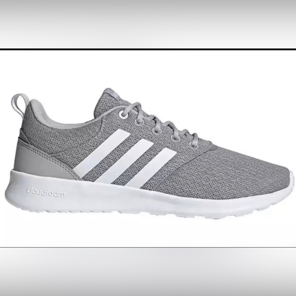 Adidas Women's Cloudfoam QT Racer 2.0 Sneakers Running Shoes Grey/White